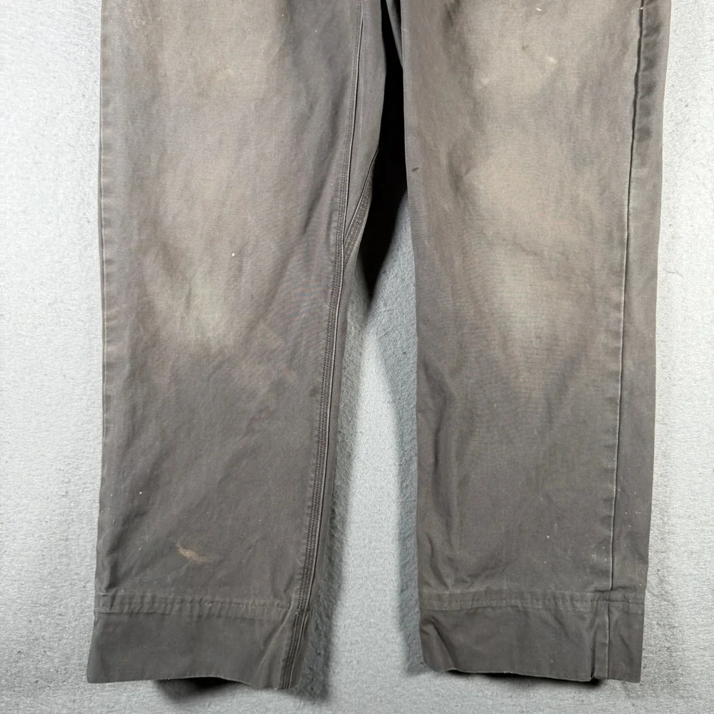 Vintage‎ The North Face Mens Gray Cotton Canvas Heritage Work Pants 34x25